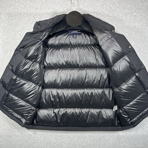 Lands End Vest Mens XL Black Down Puffer Outdoor Active Feathers Streetwear Warm - Picture 3 of 11